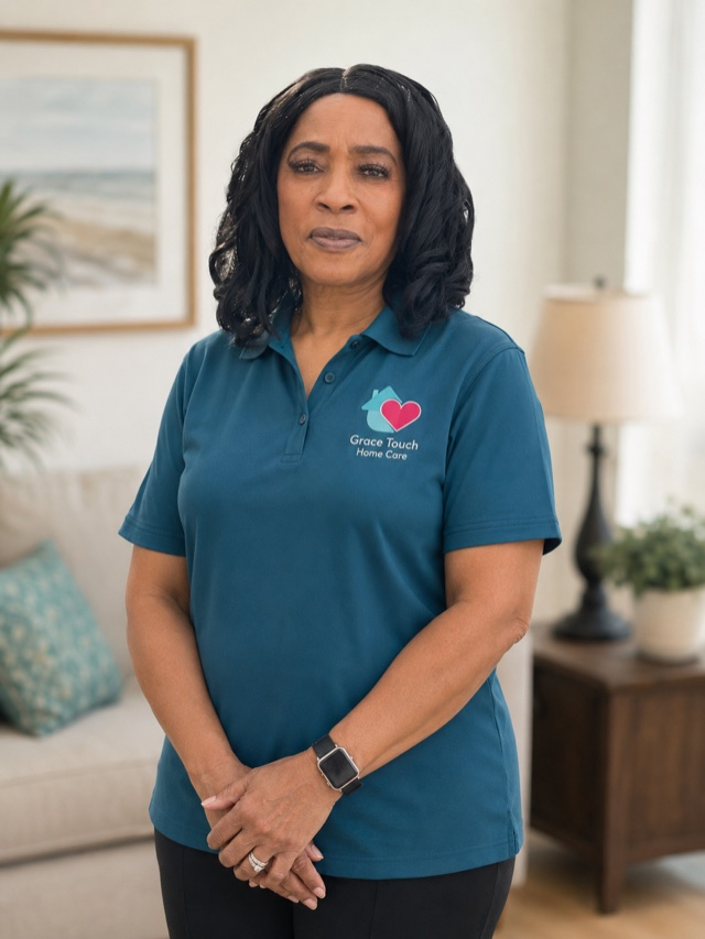 Litha Antoine, owner and caregiver at Grace Touch Home Care in Palm Coast, Florida